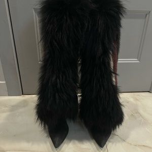 CASADEI FUR BOOTS WITH FUR